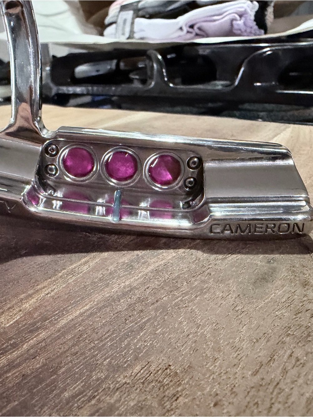 Scotty Cameron Silver Putter Head with Pink Accents